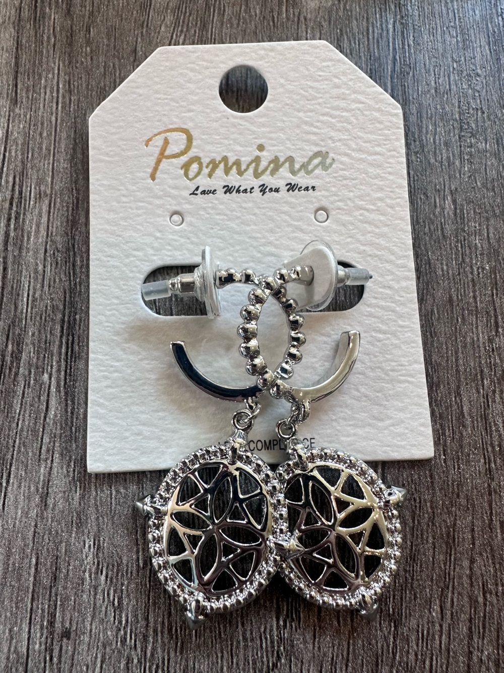 Silver Drop Earrings - Silver Filigree Dangle